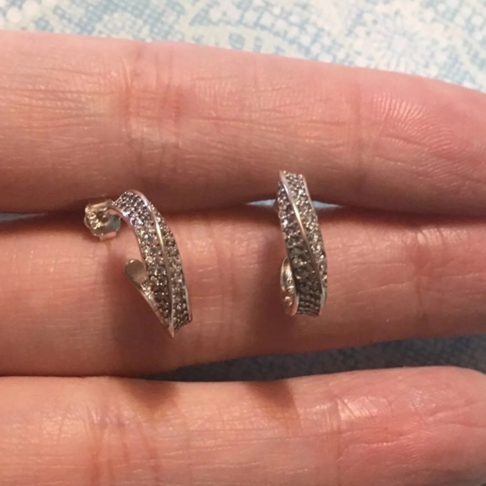 New small Pandora crystal hoop earrings